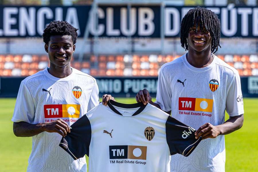 Reunion at Valencia: Former Ghana Angels Academy teammates Ali Fadal and Leslie Okai reunite after two years