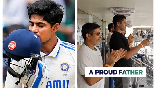 Shubman Gill's father's priceless reaction from Chepauk stands as son smashes century against Bangladesh