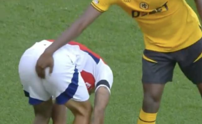 Controversial footballer who grabbed opponentâ€™s bum ruled out for rest of Premier League season