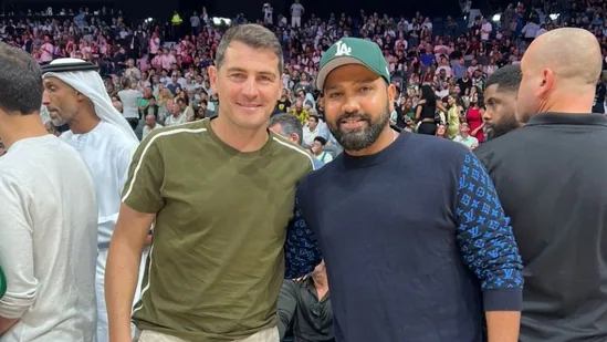 Internet points out '2 World Cup-winning captains together' as Real Madrid fan Rohit Sharma meets club legend Iker Casillas