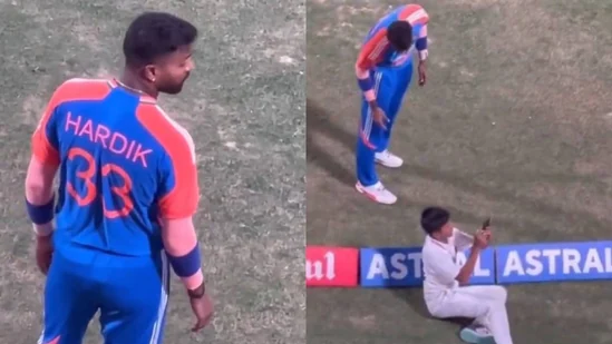 Hardik Pandya's heartwarming gesture goes viral, as he helps ballboy get selfie while fielding on boundary line during BAN T20Is