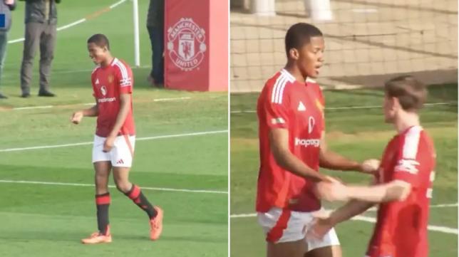 Man Utd prodigy nets hat-trick in just 15 minutes on debut after leaving Arsenal