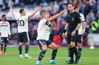 Manchester United's Matthijs de Ligt delivers a cutting blow to disgraced referee David Coote