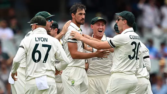 Australia cricket team pays tribute with black armbands on Day 1 of the pink-ball Test against India