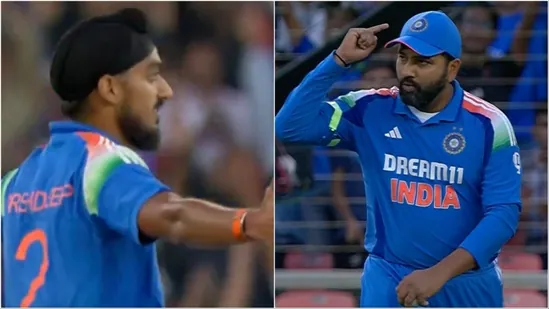 Rohit Sharma’s brain-tap celebration applauds Arshdeep Singh’s bowling genius as he masterminds Duckett's dismissal