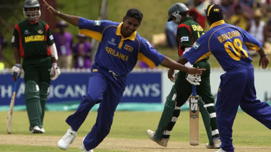 Chaminda Vaas makes history with first-over hat-trick in the 2003 World Cup