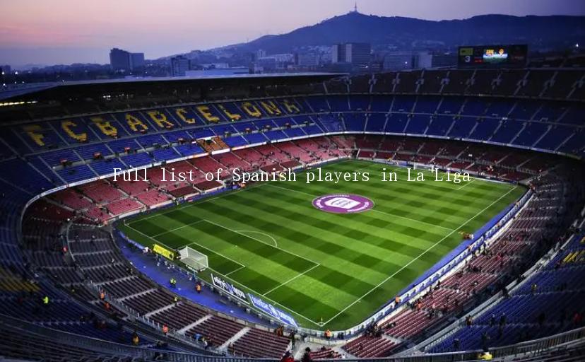 Full list of Spanish players in La Liga